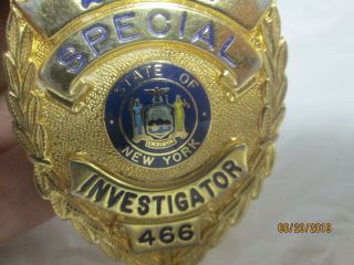 Vintage State Of York Special Investigator Badge