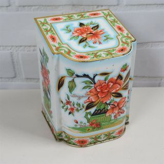 Vintage Daher Floral Tin Tea Container Made In England