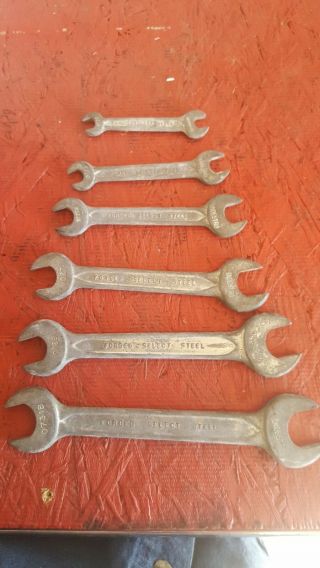 Indestro USA Vintage 6 piece Open End Wrench Set 2