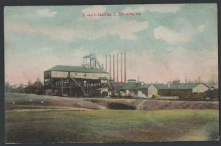 C1910 Dubois Pa Pennsylvania B.  & S.  Shaft No 1 Coal Mining Pc Postcard