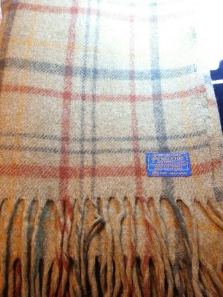 Pendleton 100 Pure Virgin Wool Blanket With Fringe Made In The Usa 70x52
