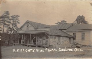 F35/ Remson Corners Ohio Rppc Postcard Medina County 1909 Haight 