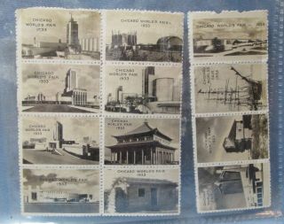 1933 Chicago Worlds Fair Poster Stamps
