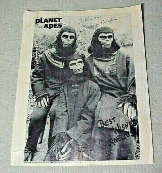 1973 Planet Of The Apes Apjac Productions Promotional Photo Signed By Cornelius