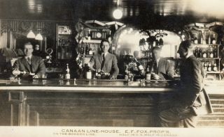 Canaan,  Vt Rppc Bar In The Canaan Line House (on Canadian Side) C1920