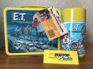 1982 E.  T.  The Extra - Terrestrial Lunchbox And Thermos - With Tags