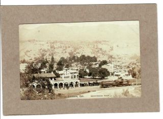 Santa Barbara,  California Railroad Depot,  Real Photo With Train,  1909 Postcard