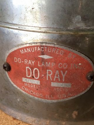Vintage 1960’s Do - Ray Chicago Illinois Blue Dome Beacon Light Beam Lamp 2
