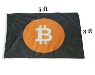 Bit coin BTC Logo Polyester Flag Banner Sign 3 ft x 5 ft - 3x5 2