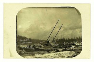 Taholah,  Wa 1900s Rppc Wreck Of The " Albatross " Quinault Indian Reservation Rare