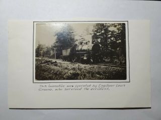 C 1910 Rppc Other Loco W Engineer Greeno So Shaftsbury Vermont Photo Postcard Nr