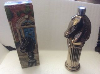 Avon Decanter 5 Oz.  Pony Post Leather After Shave Full Bottle W/ Box