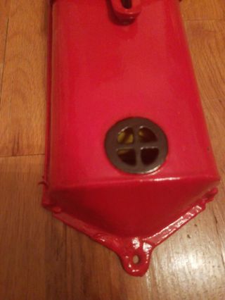 Vintage Griswold? Cast Iron Wall Mail Box 2 Door Mailbox 353 198 Painted Red 2