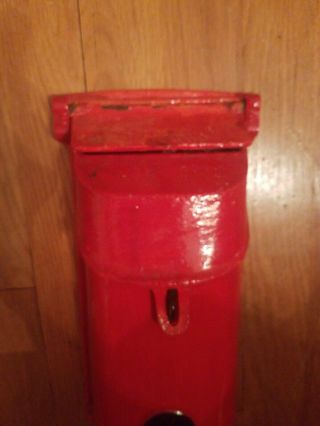 Vintage Griswold? Cast Iron Wall Mail Box 2 Door Mailbox 353 198 Painted Red 3