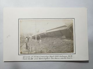 1912 Rppc Milk Train Wreck Hicks Crossing Bennington Vt Photo Postcard No Res