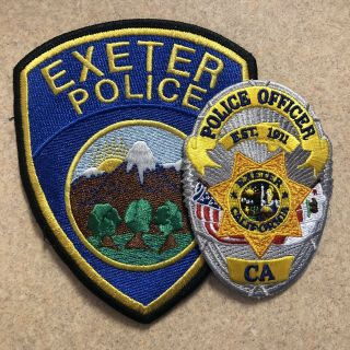 Exeter Ca Police Patch Set