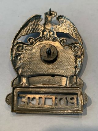 Vintage Obsolete State Of Missouri Police Badge Pin Kirksville 4A 6