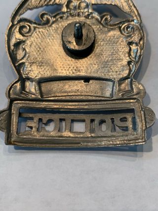 Vintage Obsolete State Of Missouri Police Badge Pin Kirksville 4A 7