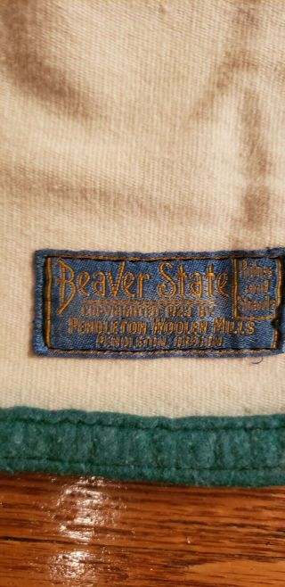Antique Pendleton Beaver State Wool Blanket 5
