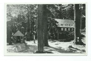 ^^ Rppc Bay View Resort ^^ 1930s Emerald Bay Lake Tahoe