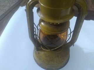 Vintage Dietz Lantern No 2 D - Lite Yellow Globe Property of Chicago Park District 5