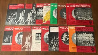 19 Vintage University Wisconsin Madison Basketball Programs 