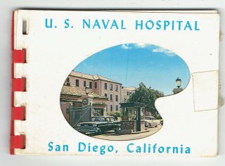 San Diego California U S Naval Hospital Souvenier Booklet Posted 1953 To Hawaii