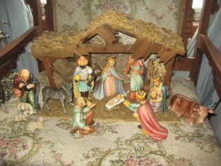 Goebel Hummel Nativity Set 11 Piece Tmk ? 1951 8 " To 2 ",  Moor King