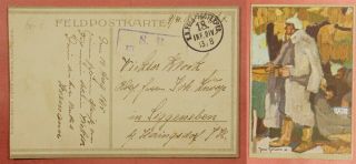 Dr Who Germany Wwi Austria Feldpost Expedition Censored Leibniz 46496