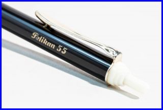 Pelikan 55 Black & White Ballpoint Pen Made Only From 1960 - 1962 Alloy Body