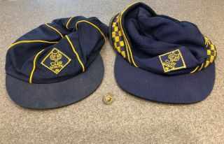 Vintage Cub Scout Hat Ball Cap And Rare Winter Hat 1960s,  Pin