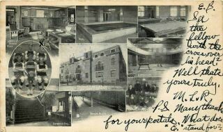 1906 Jersey Photo Postcard: Pool,  Billard Room,  Ed Clark Club House Elizabet