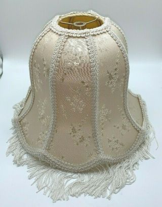 Vintage Victorian Style Bell Shaped Ivory Cream Fringe Lamp Shade 9 
