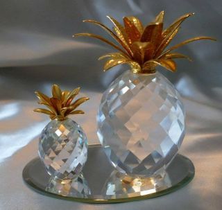 Swarovski Crystal Large,  Smaller Pineapple Hammered Gold Leaf 7507 Nr 105 001