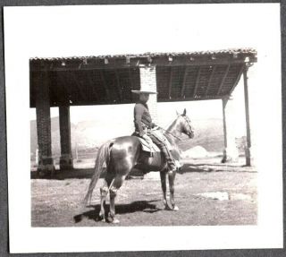 Vintage Photograph Gun Spurs Cowboy Vaquero Sombrero Charro Horse Mexico Photo