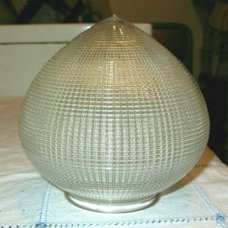 Rare Vintage Industrial Holophane Prismatic 3 1/4 " Fitter Acorn Light Globe