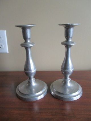 Vintage Wilton Armetale Rwp Pewter Candle Holders Candle Sticks