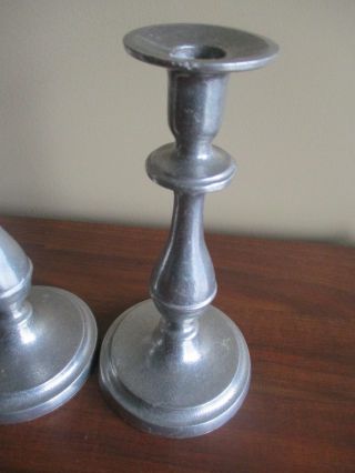 VINTAGE WILTON ARMETALE RWP PEWTER CANDLE HOLDERS CANDLE STICKS 3