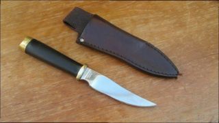 Vintage Custom Bizon Mexico Hand - Forged Hg Carbon Steel Bird/trout Hunting Knife