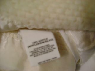 VTG LIGHTWEIGHT IVORY100 Acrylic WOVEN THERMAL Blanket TWIN 64 