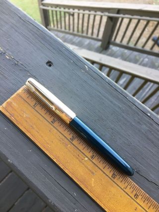 1st Year Aerometric 1948 Parker 51 Fountain Pen,  Mark I,  Midnight Blue, 6