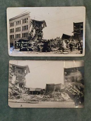 Vintage 13 RPPC Santa Barbara California Earthquake June 25,  1925 7