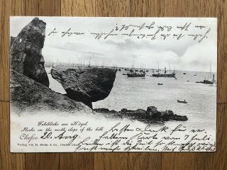China Old Postcard Rocks North Slope Of Hill Chefoo To Germany 1900