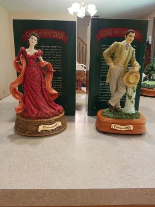 Gone With The Wind Music Box Figurines With Boxes