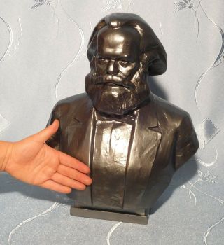 Rare Soviet Russian Communist Big Bust Of Karl Marx Made In Ussr 1960s