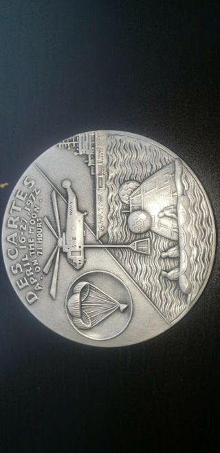Apollo Medallion Apollo 16,  999 Silver Medallic Art Co