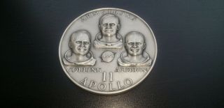 Apollo Medallion,  999 Silver Apollo 11 Crew From Medallic Art Co