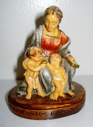 Vintage Madonna Of The Goldfinch Figurine Sebastian Miniatures Pw Baston Nr