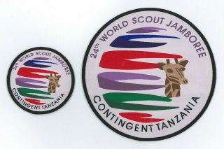 2019 World Scout Jamboree Tanzania Scouts Contingent & Backpatch Set Rare