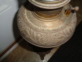 B&H Bradley and Hubbard Brass cherub Oil Lamp 18.  5x6.  5x6.  5 rare find 6